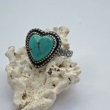 Candaleria Turquoise Heart Southwest Ring