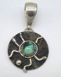 Spider Canyon Variscite Sterling Silver Pendant