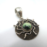 Variscite Sterling Silver Spider Canyon Pendant
