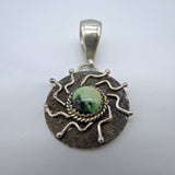 Variscite Sterling Silver Spider Canyon Pendant