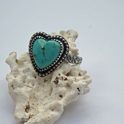 Man's Navajo Sterling Turquoise Moon Ring | Yellowstone Spirit Southwe -  Objects of Beauty