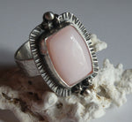 Pink Opal Sterling Silver Southwest Statement Ring
