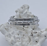 Sterling Silver Hammered Spinner Ring