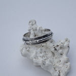 Sterling Silver Hammered Spinner Ring