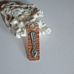 Sterling Silver Arrow on Hammered Copper Pendant