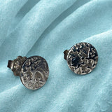 Solid Sterling Silver "Icicles" pattern stud earrings