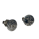 Solid Sterling Silver "Icicles" pattern stud earrings