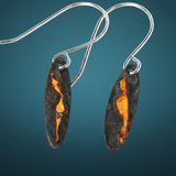 Keum Boo "Golden Fracture" oval dangle earrings