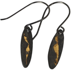 Keum Boo "Golden Fracture" oval dangle earrings