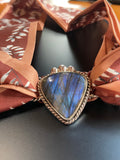 Labradorite Solid Sterling  Silver Twilly Slide