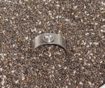 CZ Sterling Silver  Ring Double Bezel