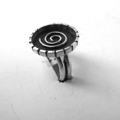 Cycle of Life Spiral Sterling Silver Ring