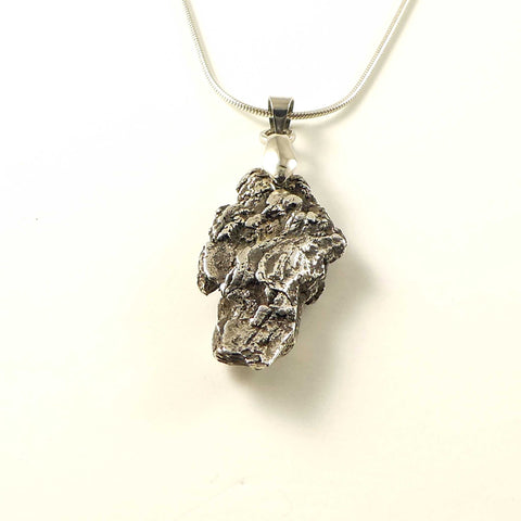Sterling Silver Pine Tree Bark Necklace