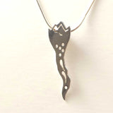 Sterling Silver Mountain Waterfall Necklace