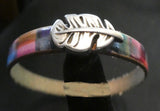 Watercolor Leather Feather Wrap Bracelet
