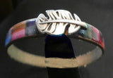 Watercolor Leather Feather Wrap Bracelet