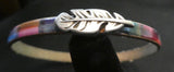 Watercolor Leather Feather Wrap Bracelet