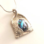 Dichroic Glass Fine Silver Necklace