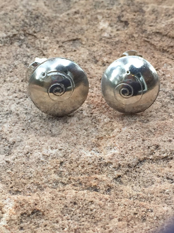 Solid Sterling Silver Spiral Post Earrings