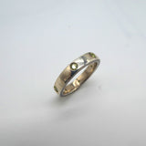 Peridot CZ six stone band size 7