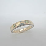 Peridot CZ six stone band size 7