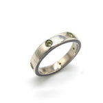 Peridot CZ six stone band size 7