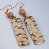 Peanut Wood Copper Earrings