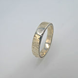 Tree Bark Hammered Sterling Silver Ring