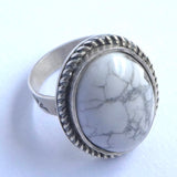 Howlite Sterling Silver Ring