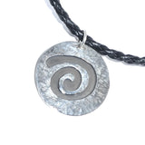 Silver Petroglyph Spiral Necklace