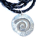 Silver Petroglyph Spiral Necklace