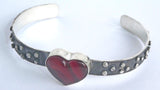 Rosarita Sterling Silver Heart Cuff Bracelet