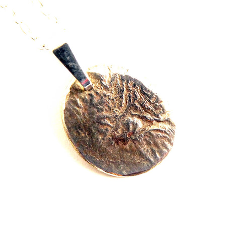 Reticulated Silver Luna Necklace