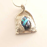 Dichroic Glass Fine Silver Necklace