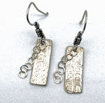 PMC Fine Silver Chain Dangle Earrings