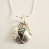 Dichroic Glass Fine Silver Necklace