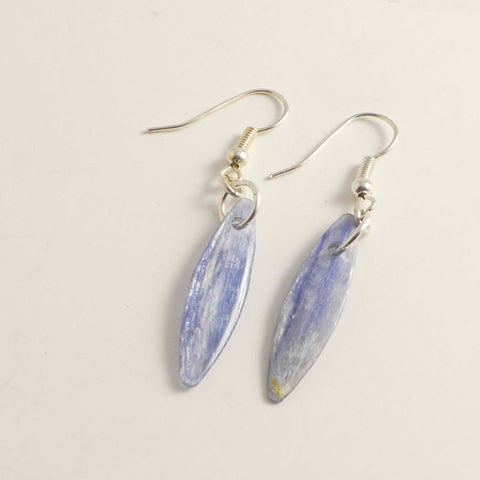 Kyanite Surfboard Silver Earrings