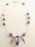 Brazilian Amethyst Feather Necklace