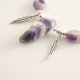 Brazilian Amethyst Feather Necklace