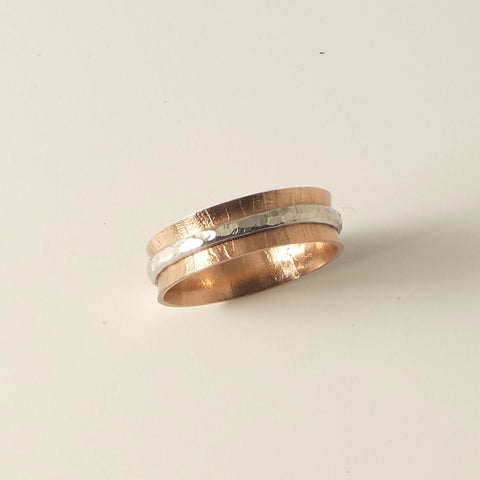 Copper & Silver Mokume Gane Ring | Jewelry by Johan - Jewelry by Johan