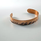 Copper Cuff Bracelet "Surf" Lone Gray Wolf Design