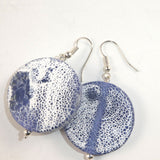 Ocean Agate Sterling Silver Earrings