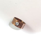 Copper Sterling Silver CZ Ring