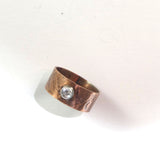 Copper Sterling Silver CZ Ring