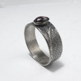 Garnet Sterling Silver Branch Ring
