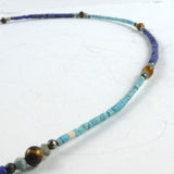 Lapis and Turquoise Seed Bead Necklace