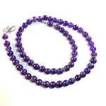 Amethyst Sterling Silver Bead Necklace