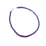 Amethyst Sterling Silver Beaded Necklace