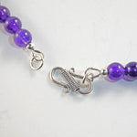 Amethyst Sterling Silver Beaded Necklace