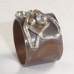 Copper Sterling Siver CZ Ring